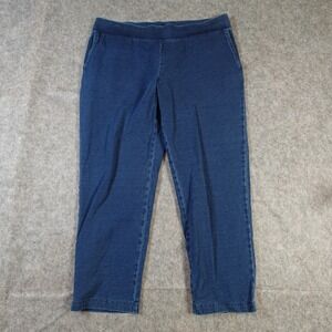 J. Jill Pants Womens Medium Indigo Slim Crops PureJill Leggings Blue
